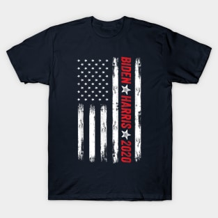 Joe Biden Kamala Harris Vintage USA Flag T-Shirt